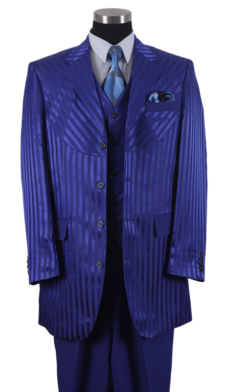 Mens' Suit Fancy Designed Suit 3 piece with Vest &Pants by Milano Moda 8146V 