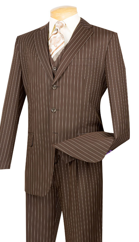 3 Piece Banker Stripe Suit | .:: ModaOmbre