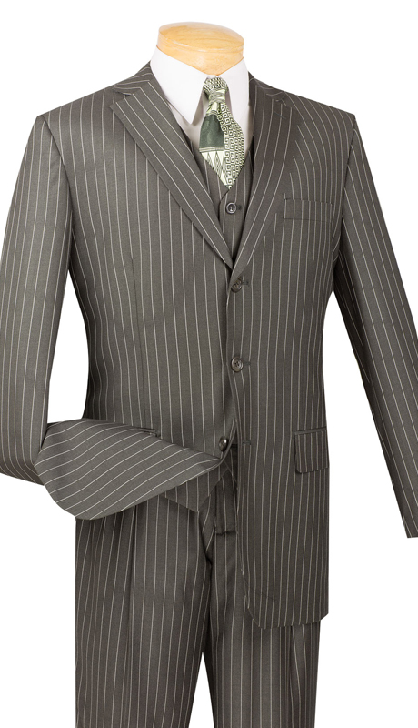 3 Piece Banker Stripe Suit - .:: ModaOmbre